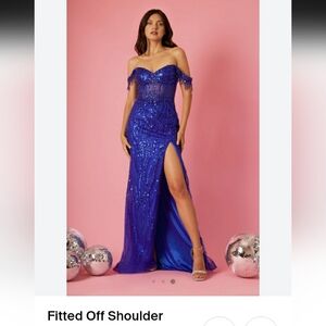 Stunning Blue Sequin Gown